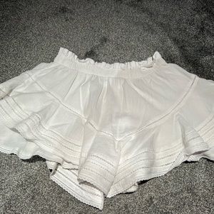 Adorable White Skirt with Built-in Shorts! :)